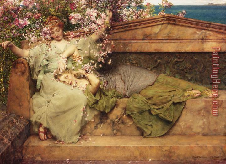 Sir Lawrence Alma-Tadema In a Rose Garden